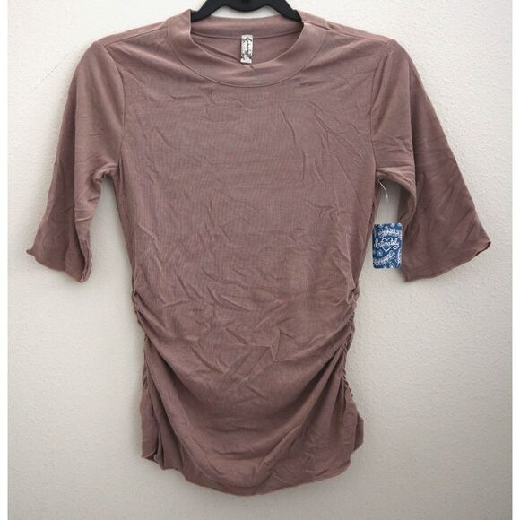 Intimately Free People OB1060305 Women's Sz S Coyote/Neutral Talk To Me T-Shirt - Picture 1 of 7